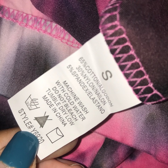 Tie-die shirts and biker shorts multi-color😍 - Picture 5 of 8